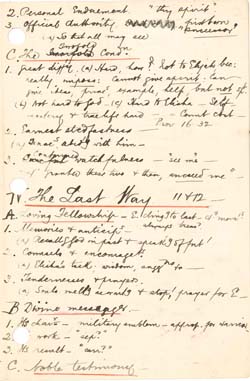 Sermon Outline on 2 Kings 2:1-12 by W. H. Griffith Thomas. Click for enlarged image.